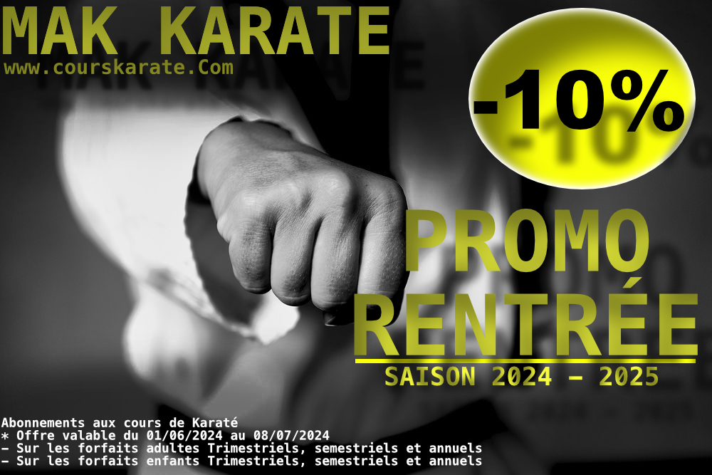 Inscription cours Karaté saison 2024 - 2025